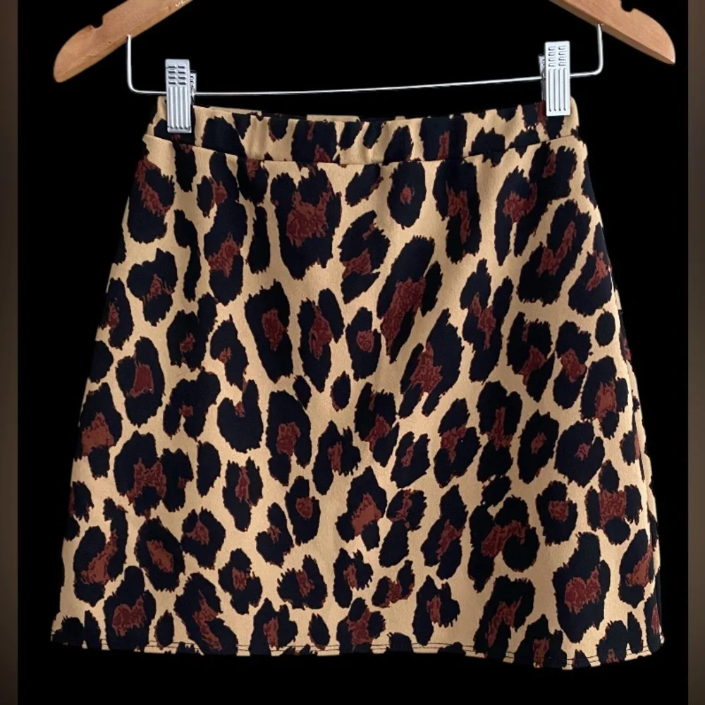 Olivia Rae: Leopard Print Mini Skirt